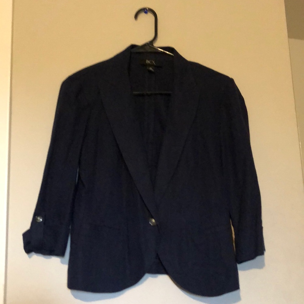 Blue linen blazer